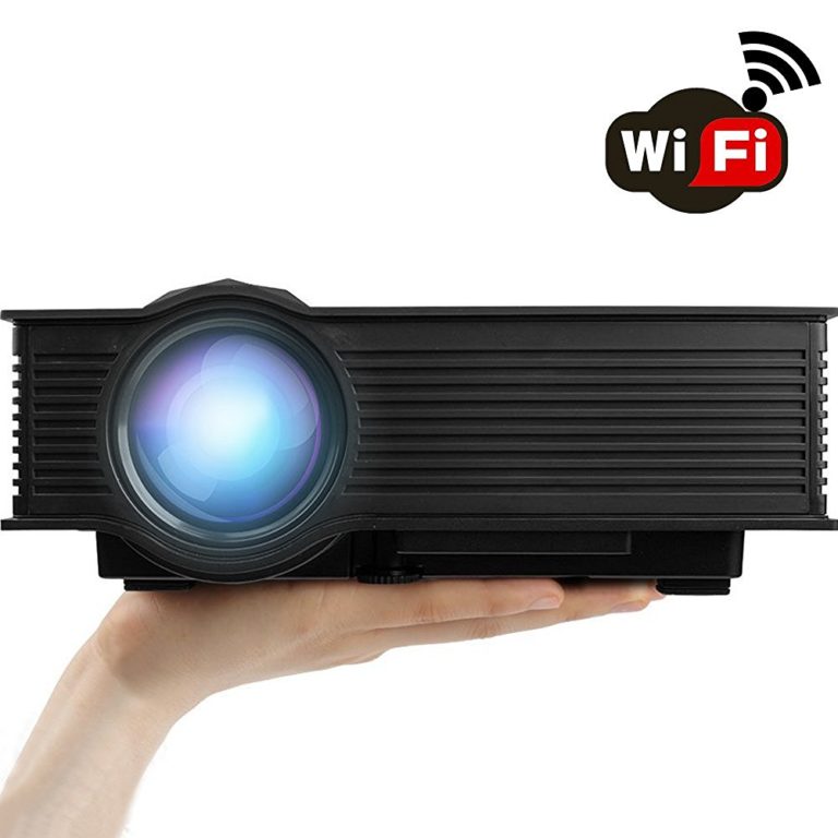 TENKER Q5 Projector, 1500 LUX LCD Video Projector, Multimedia Mini Home Theater Projector