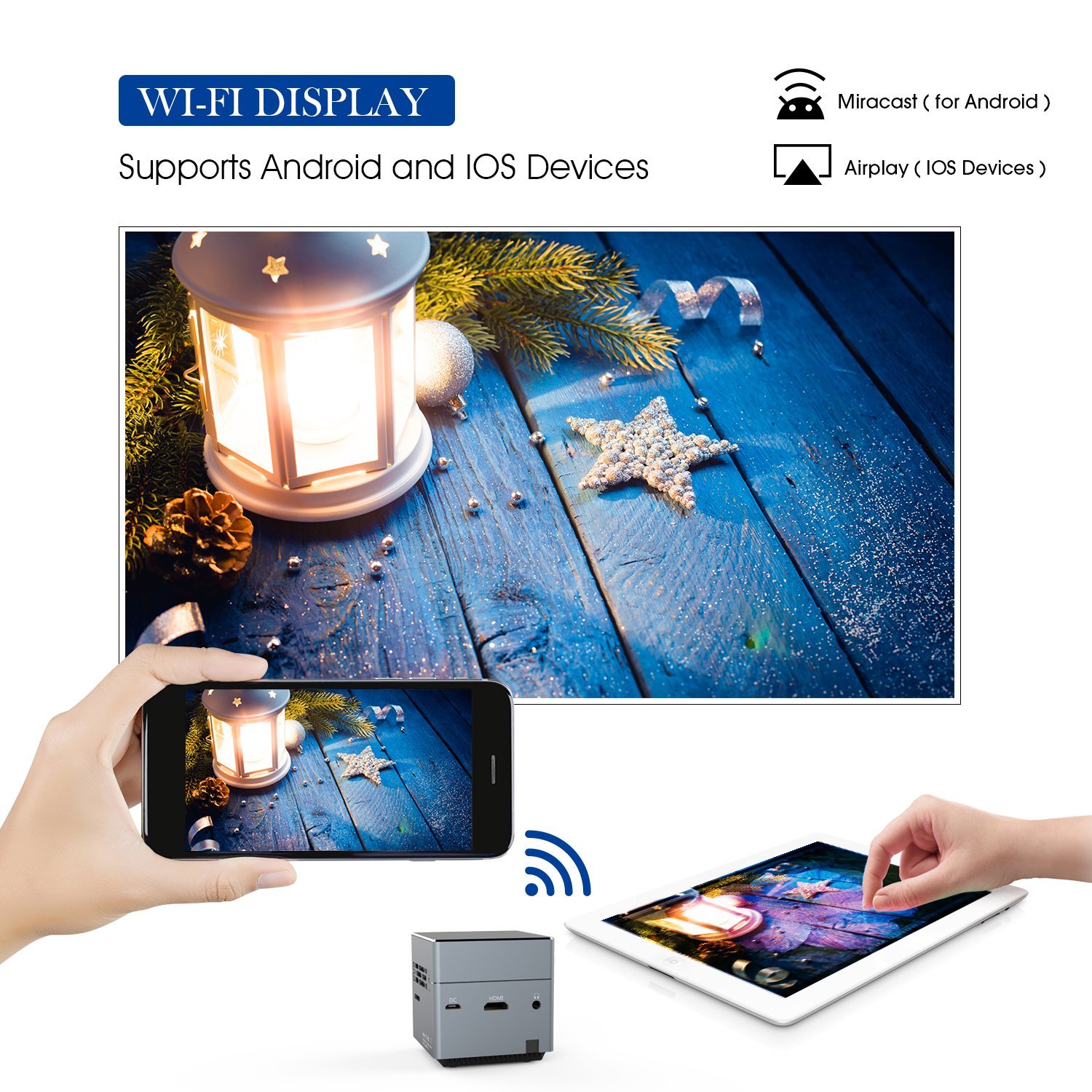 TENKER S6 Mini Cube projector