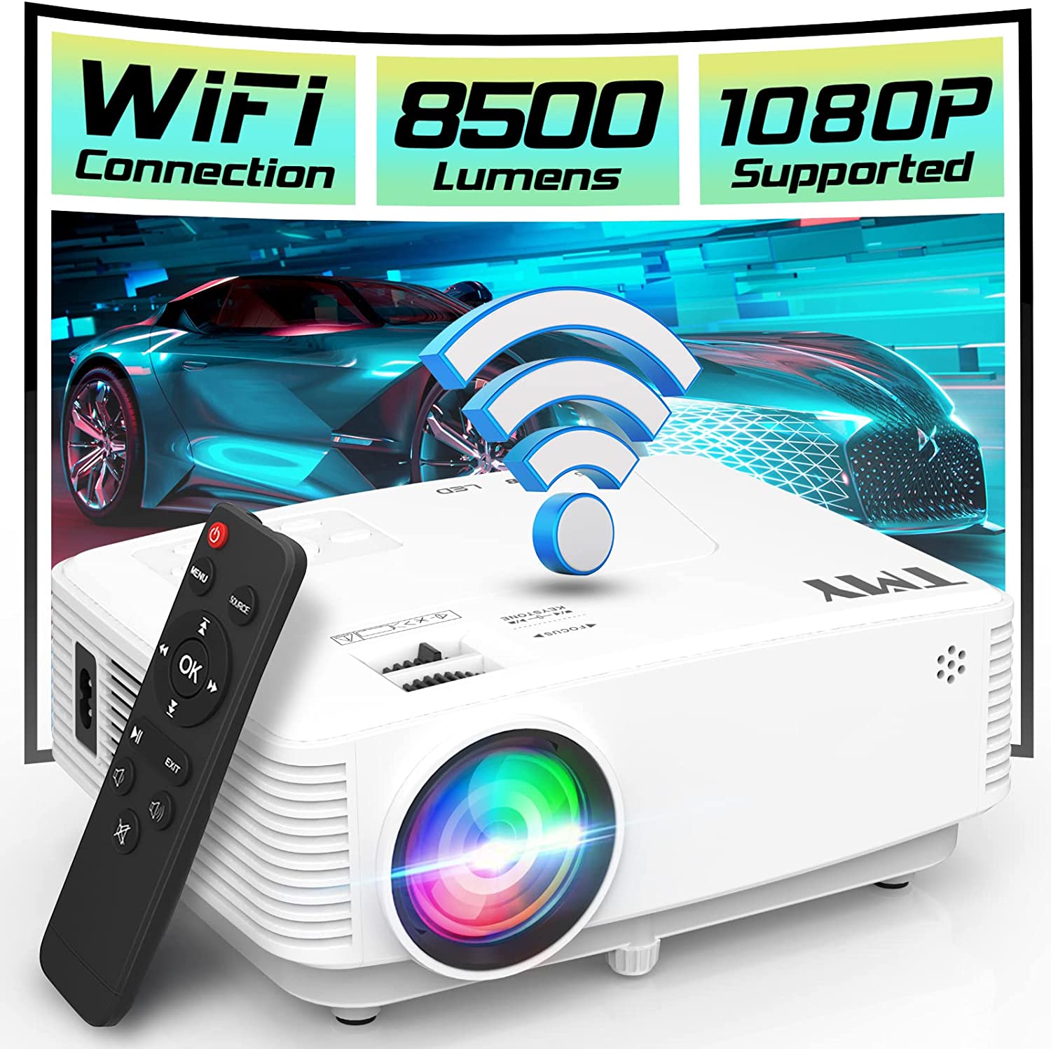 Tmy Mini Wifi Projector Lumen P Fhd Supported Portable