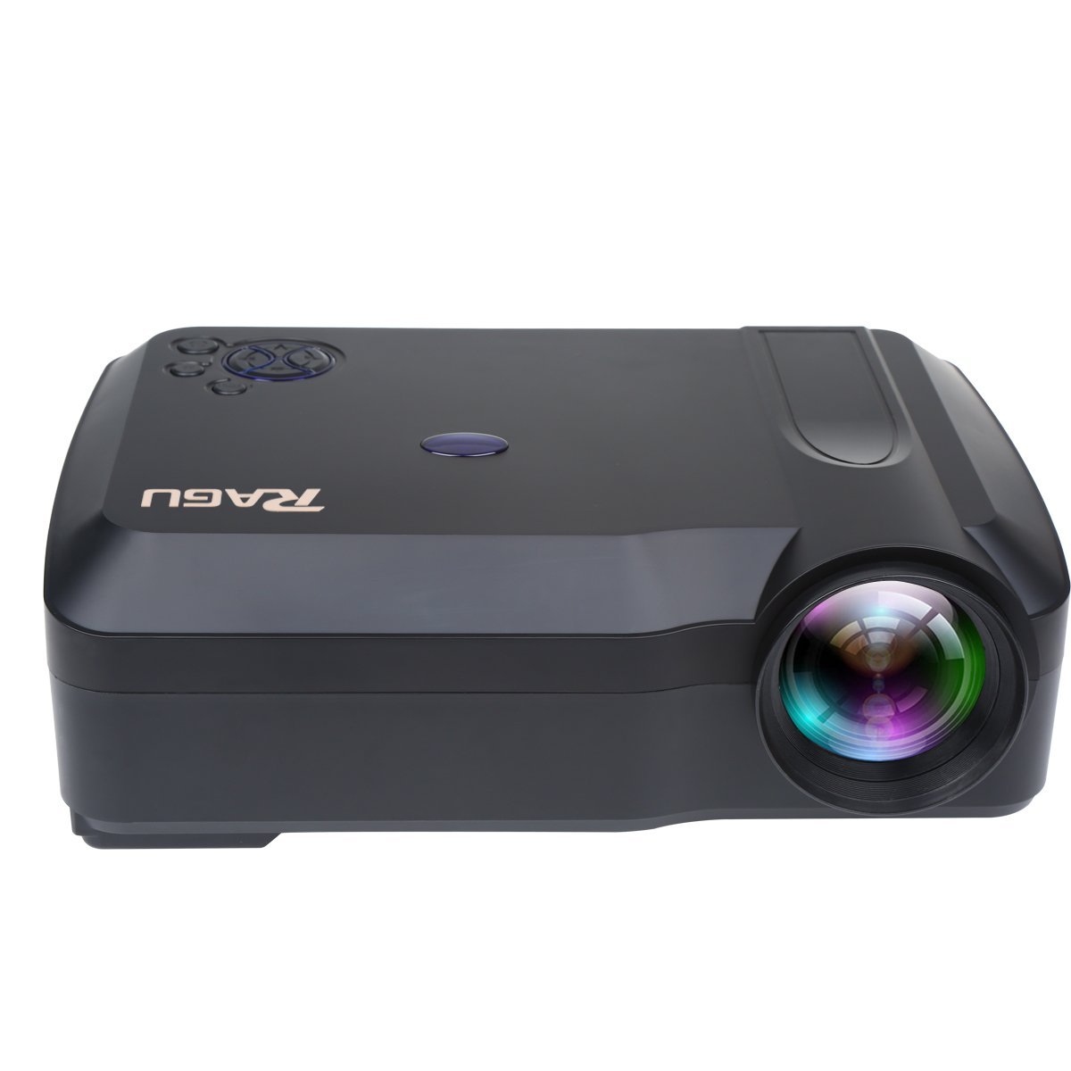 Projector, RAGU RG-01 Video Projector 1280x768 Resolution 720P Home Projector Support 1080P Video for Home Movie by USB HDMI VGA SD AV