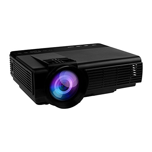 Video Projectors,2017 Updated Dinlly Mini LED LCD Projector FULL HD Digital Portable Home Theater Multimedia Projectors Support HD 1080P PC USB HDMI AV VGA,DQ5B