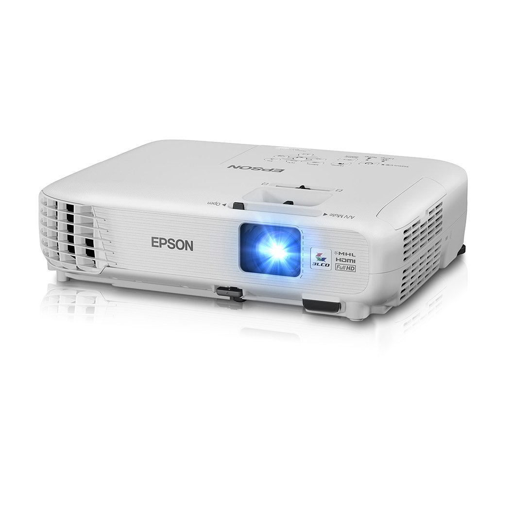 Epson Home Cinema 1040 1080p, 2x HDMI (1 MHL), 3LCD, 3000 Lumens Color and White Brightness Home Theater Projector (Certified Refurbished)
