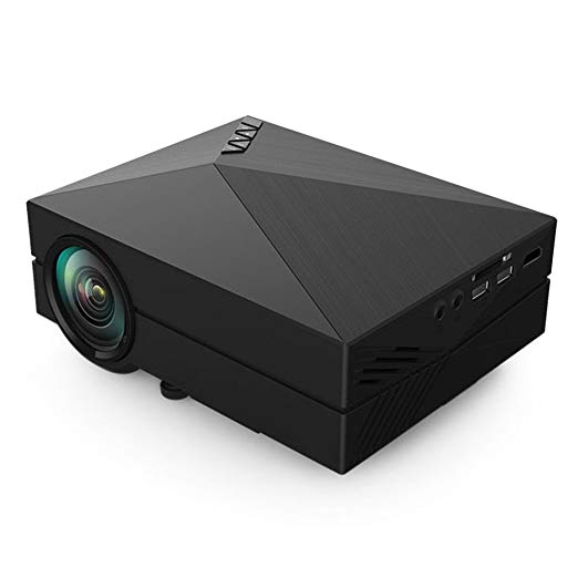 PowerLead Gypo GM60 HDMI Portable Mini LED Projector Home Cinema Theater Entertainment AV VGA USB SD Micro USB Meetings Projector (Black)