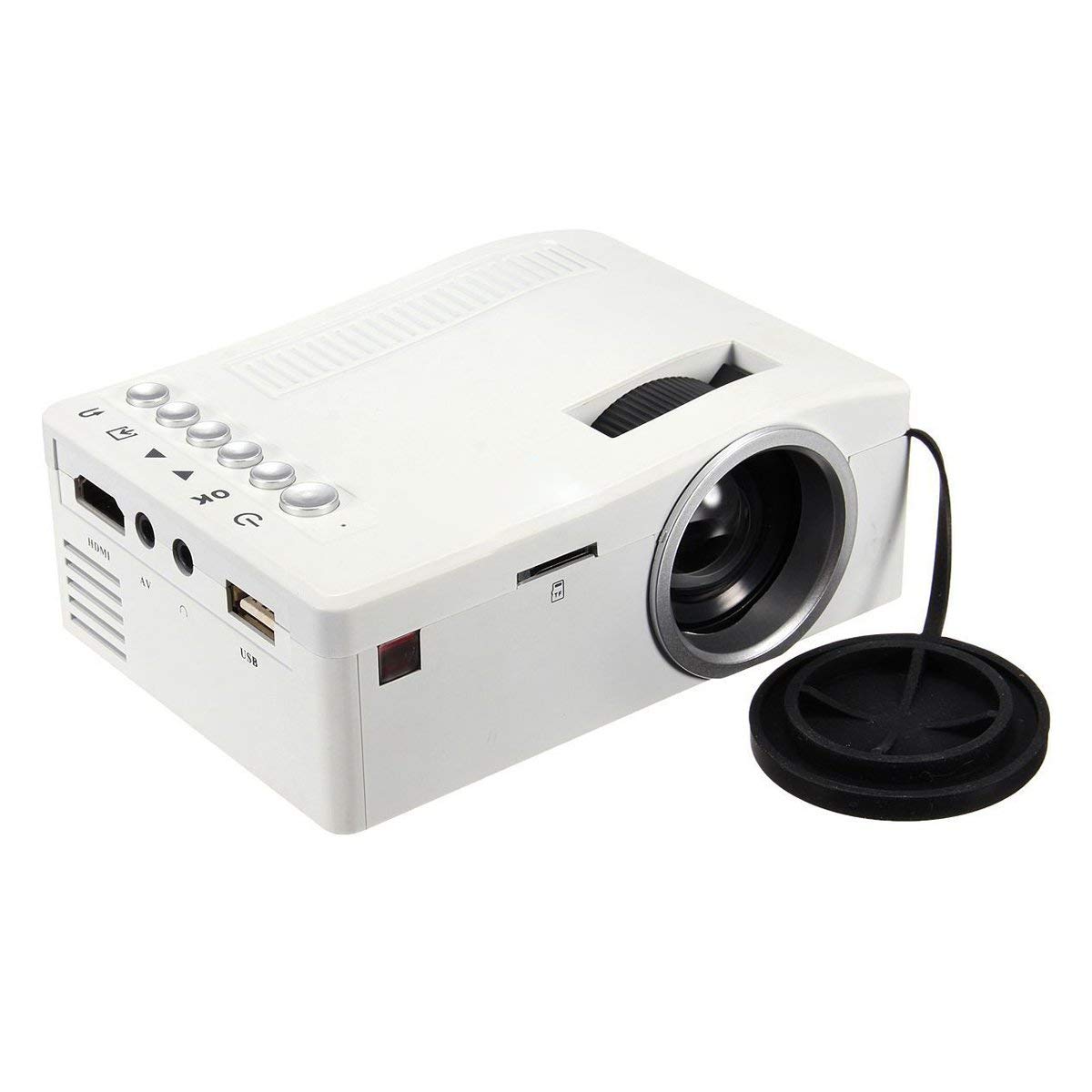 TooGoo Projector with various connection inputs like HDMI, VGA, USB etc.