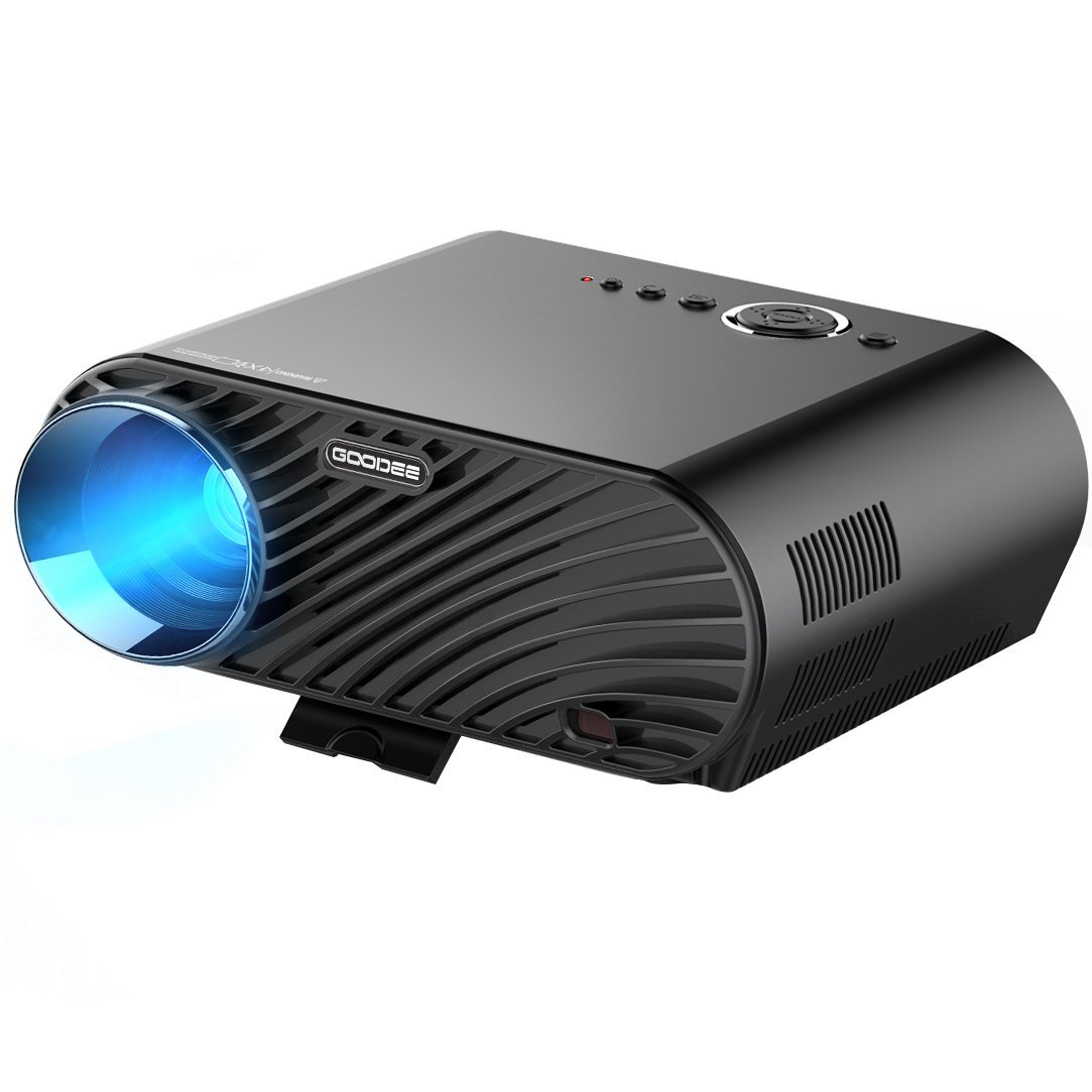 GooDee Portable Movie Projector 3200 Luminous Efficiency 1280x800 Resolution LCD Max 280