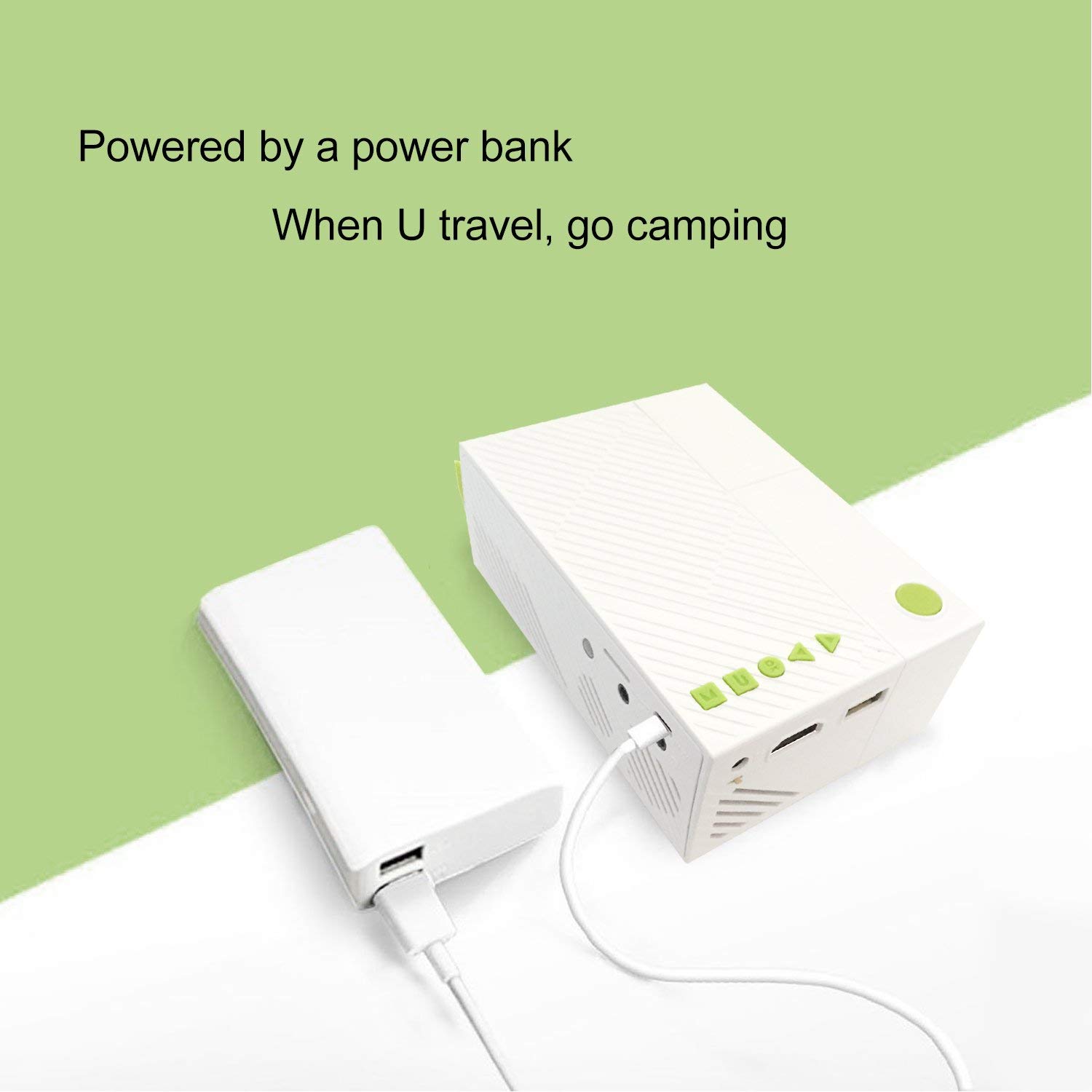 Powered by a power bank When you travel, go camping