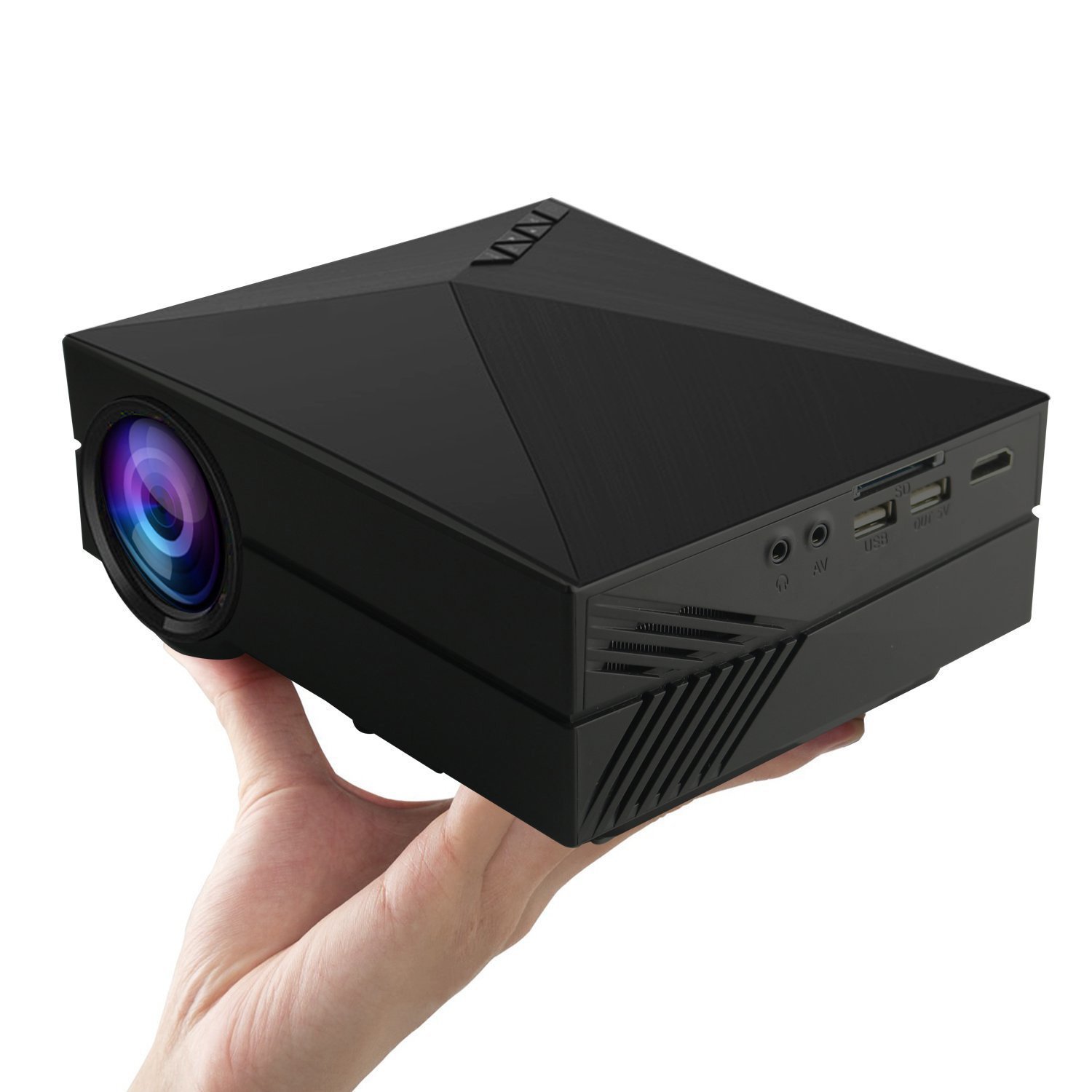 BESTRUNNER LCD LED Projector Full Color Max 130'' Mini Portable 1080P Home Cinema Theater Multimedia Projector