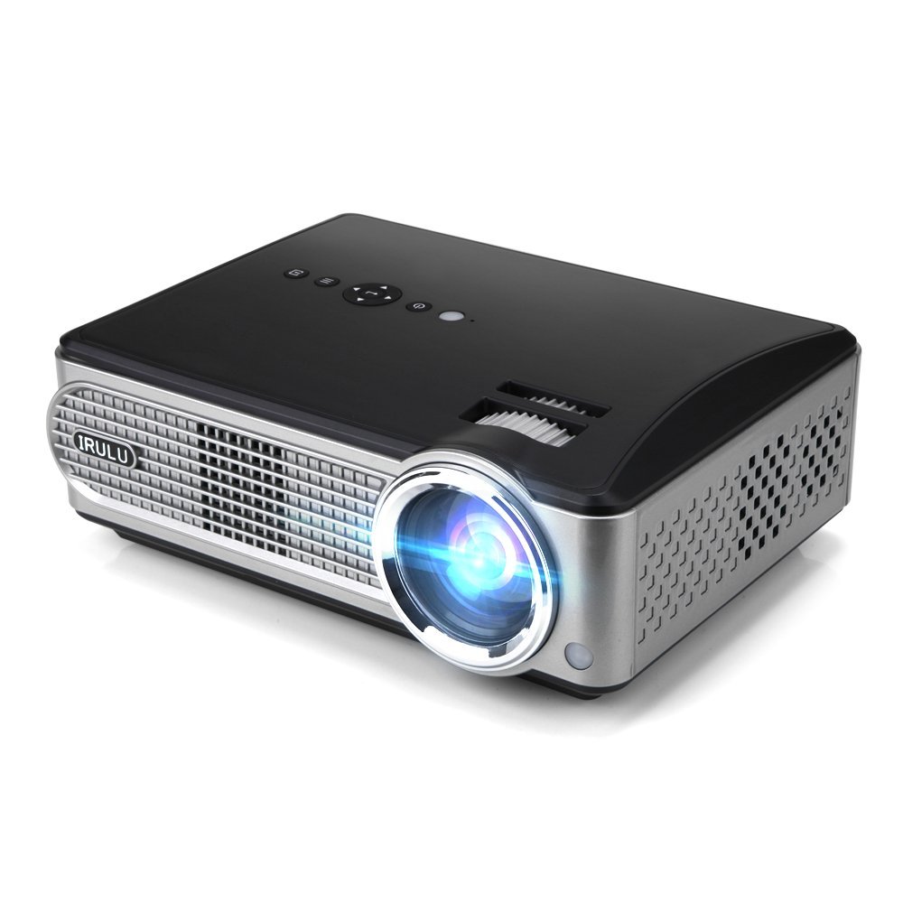 iRULU P4 HD Video Projector LED Home Projector 1080P Supported Projector with HDMI VGA USB AV for TV Game Laptop Smartphone