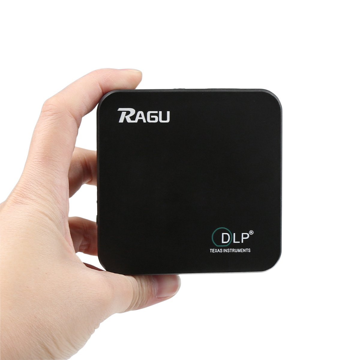 DLP Projector, RAGU Mini Pocket Pico Projector Android 4.4 Smart Wi-Fi Portable Projector 1080P, 1GB RAM, 8GB ROM with USB Ports and SD Card Slot plus Stand