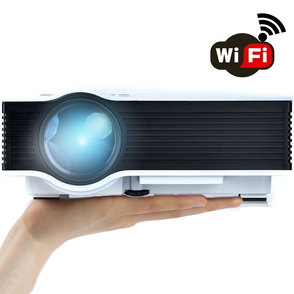 WiFi Wireless Projector (Warranty Included), Support HD 1080P Video, ERISAN Updated Full Color Max 130