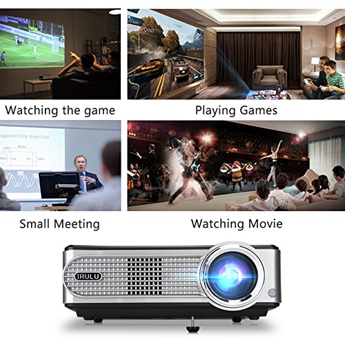 iRulu P4 HD video projector is perfect for watching the game, playing games, small meeting and watching movies!