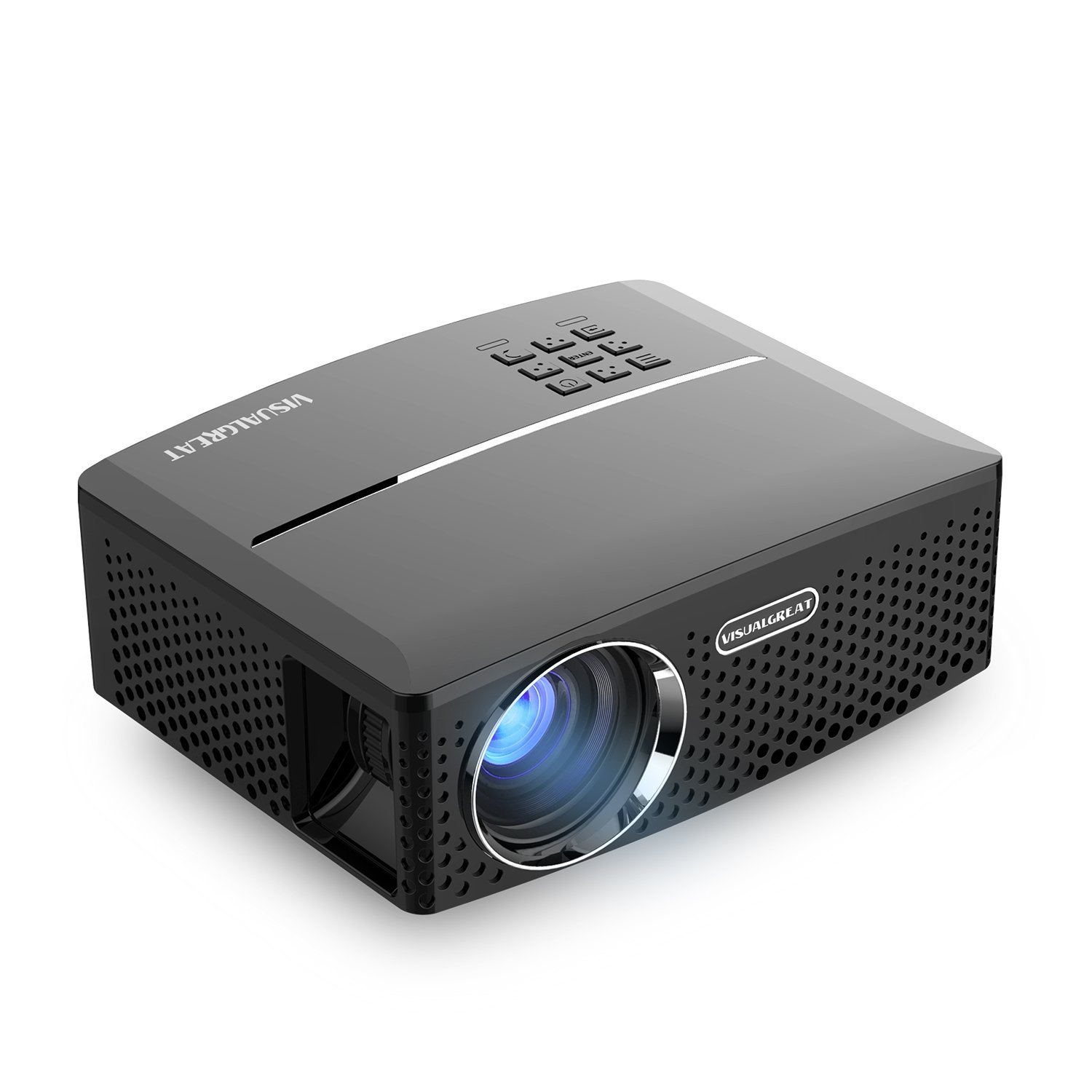 VisualGreat GP80 Projector, Portable Size 2017 Top Game Video Entertainment, Led 1800 Lumens for Home Theater 1080P Read via Double HDMI & USB to Achieve Your Movie at Your Family Party