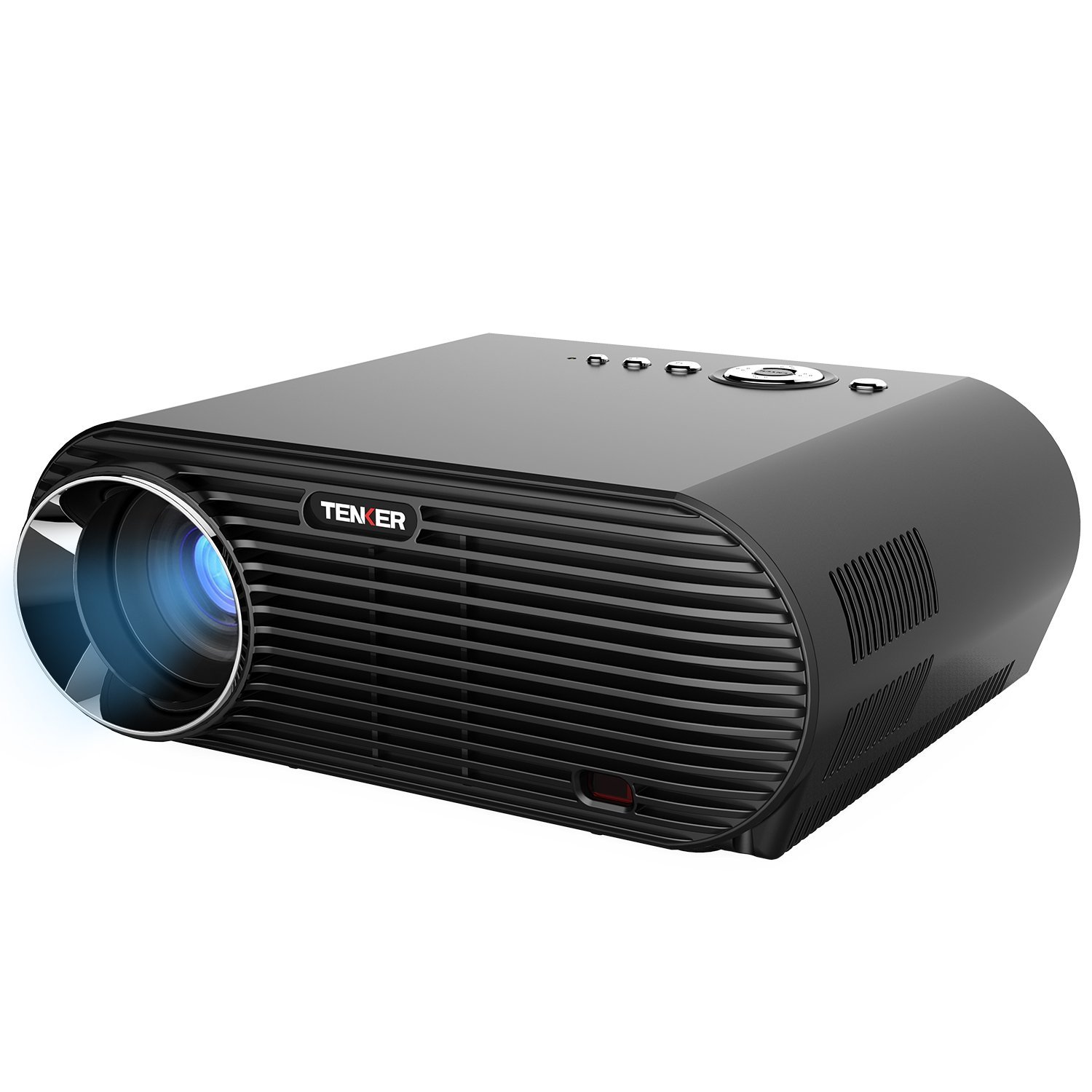 TENKER Projector, 3200 Lumens 1280x800 Resolution LCD Video Projector with HDMI Cable, Multimedia Portable Home Theater Projector Support 1080P HDMI USB VGA AV TV Laptop Game iPhone Android