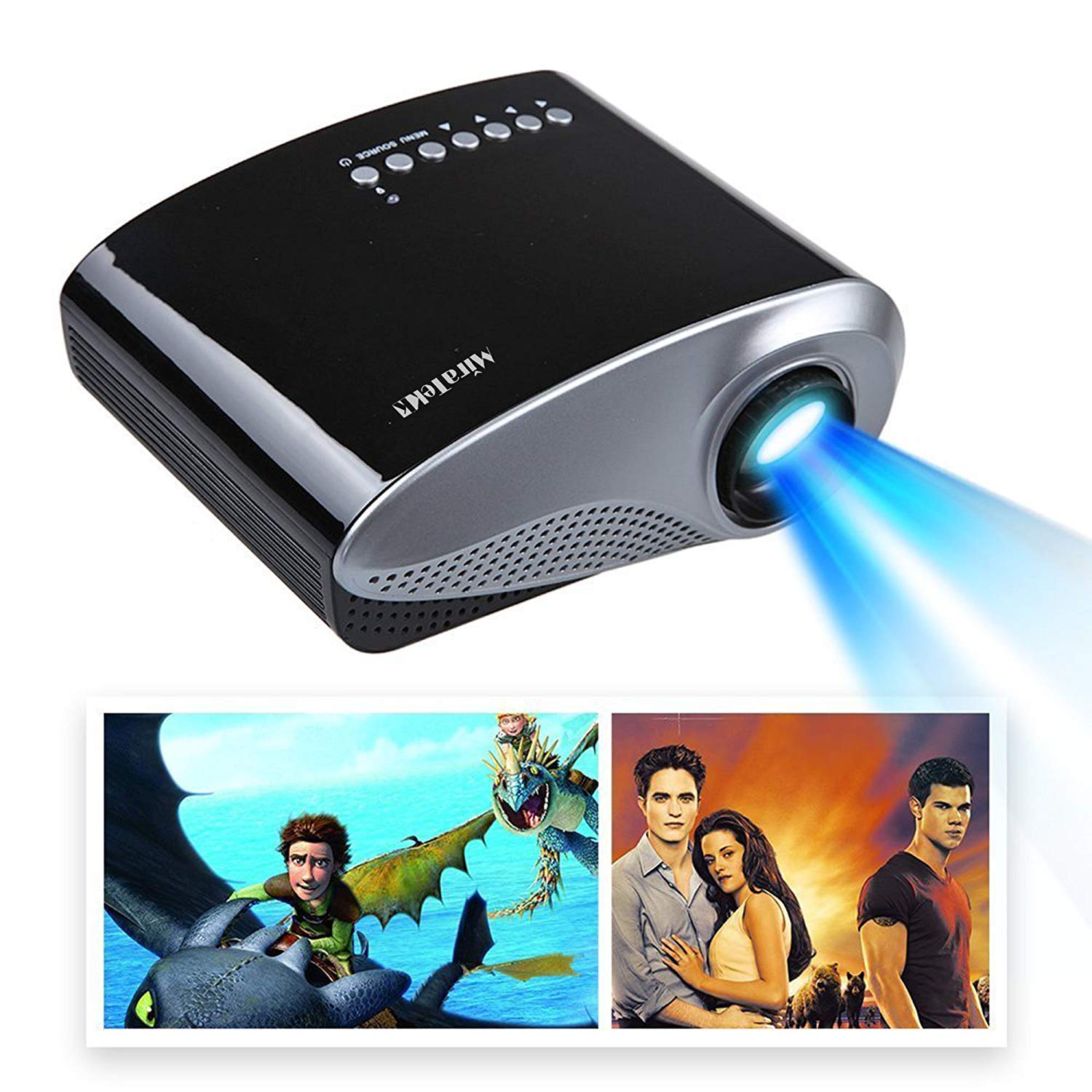  MiraTekk 2.4Inch Portable Mini Projector