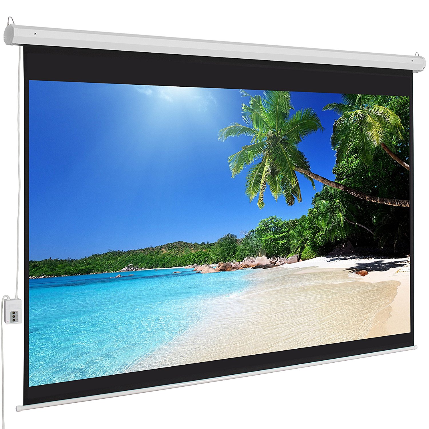 Best Choice Products Motorized Electric Auto HD Projection Screen, 100-Inch, 4:3 Display