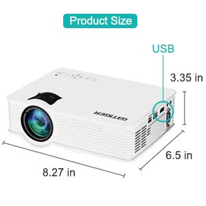 Portable Size: 8.27 x 6.5 x 3.35 USB Input