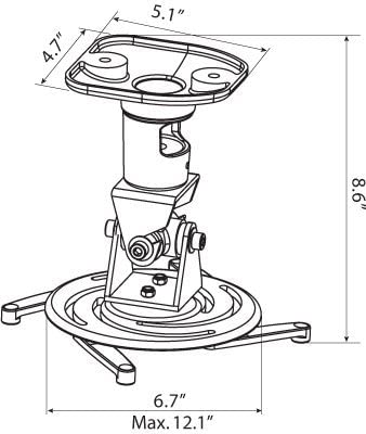 amaer projector ceiling mount