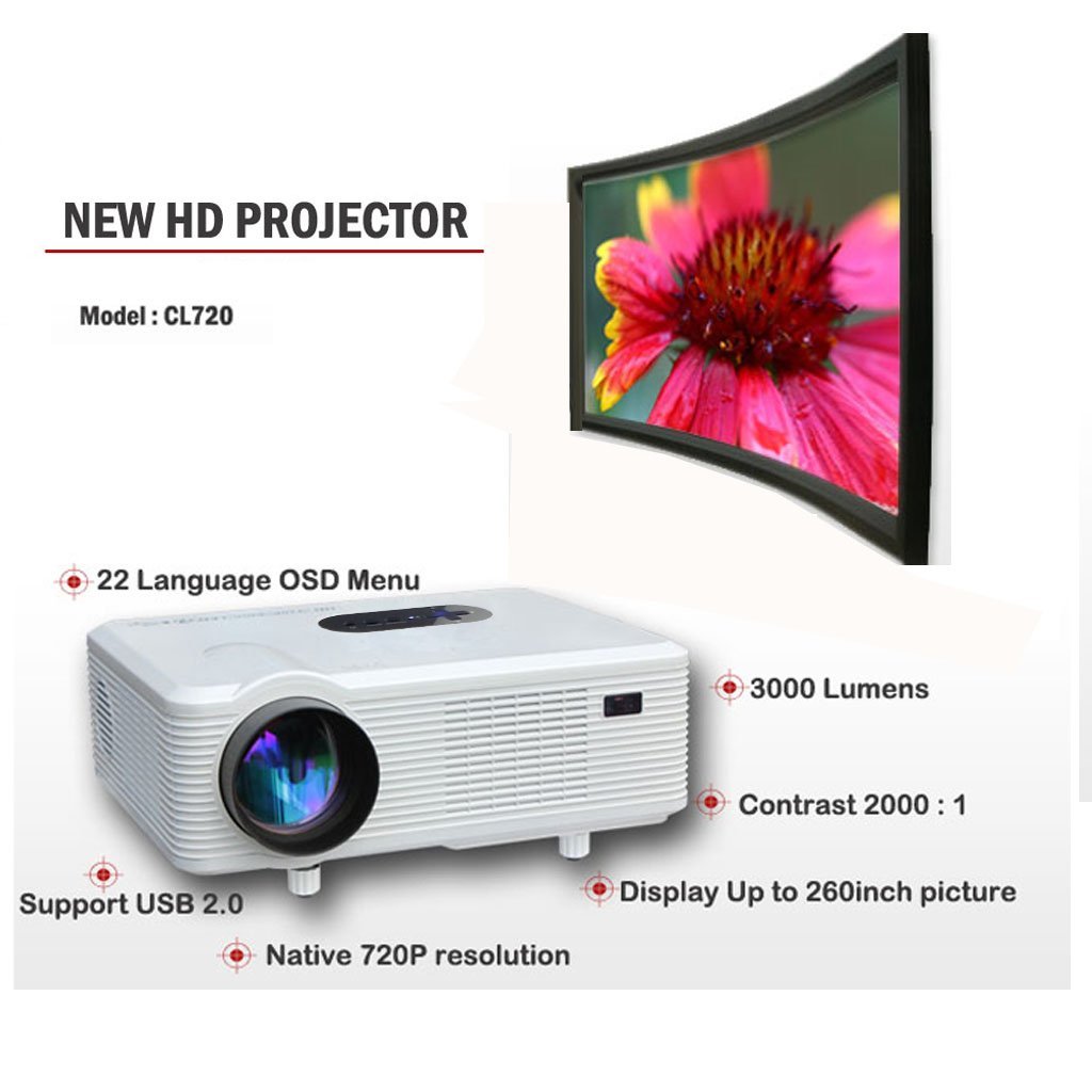 Excelvan CL720 HD Home projector