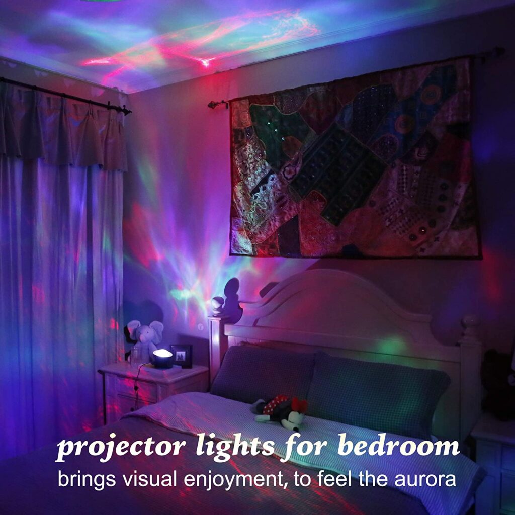 bedroom projection night light aurora