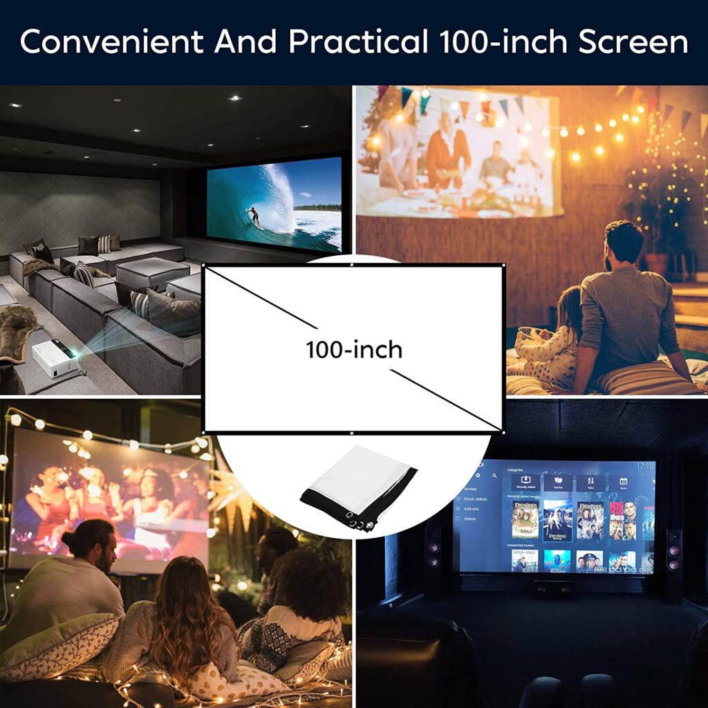 100 inch projector screen