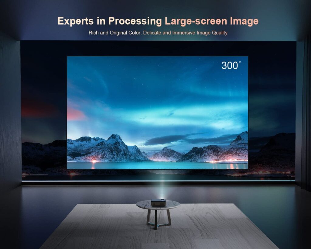300 inches screen size