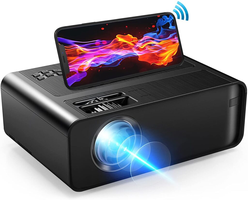 Mini Projector for iPhone, Xinteprid WiFi Movie Projector 2022 Upgrade 9000L with Synchronize Smartphone Screen