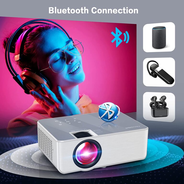 FANGOR 1080P Projector, WiFi Bluetooth, 230Inch Portable Movie Projector