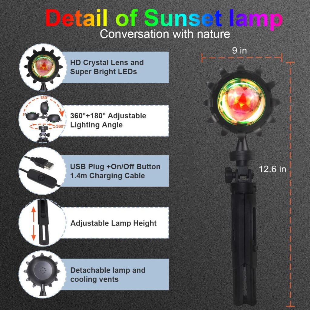 detail of sunset lamp