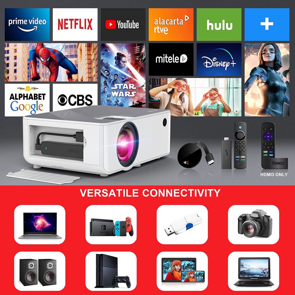 many connection options - fangor wifi projector