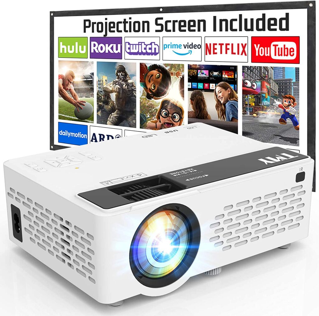 tmy projector with projector screen included