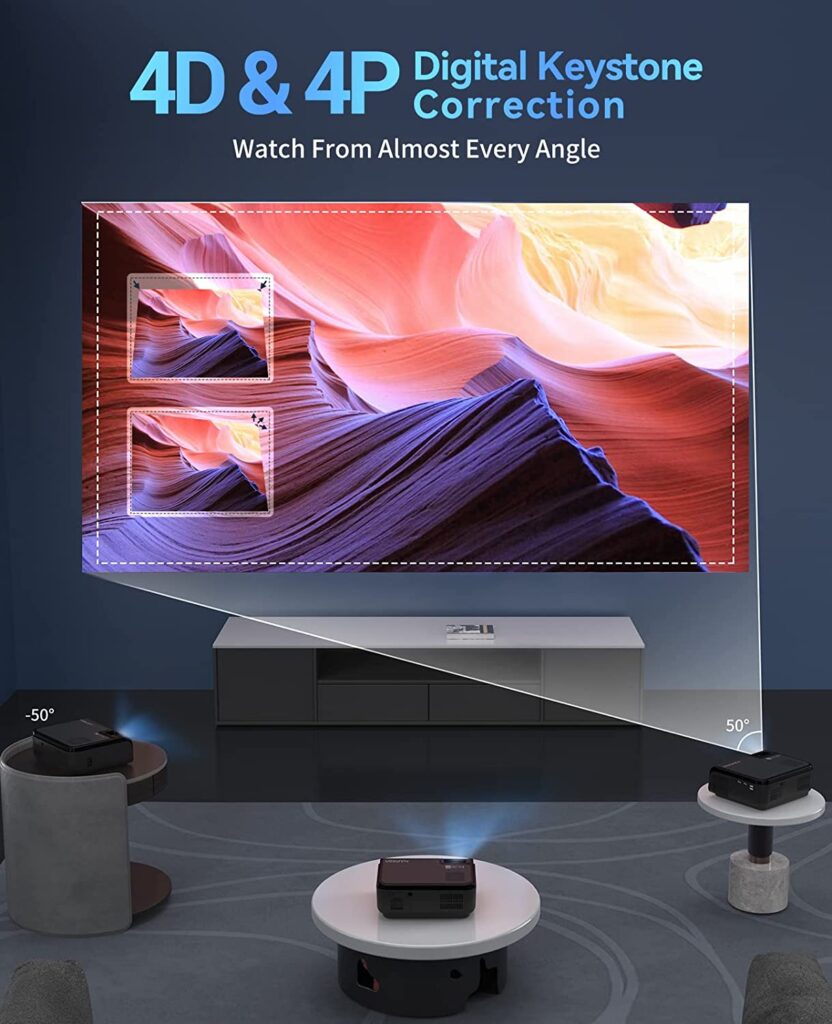 4d 4p digital keystone correction ussunny projector