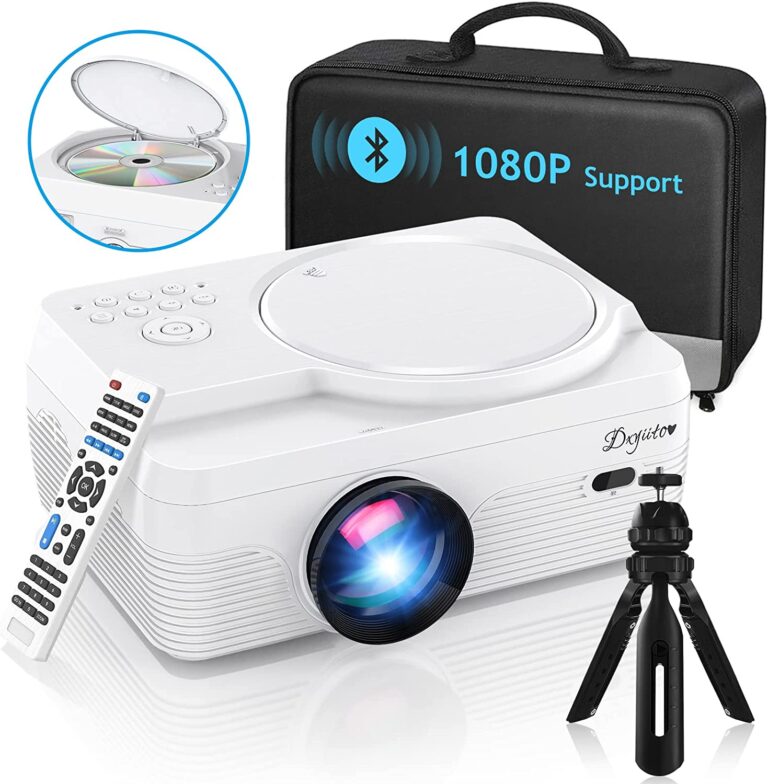 Dxyiitoo Full HD Bluetooth Projector Built in DVD Player 7500LM 1080P