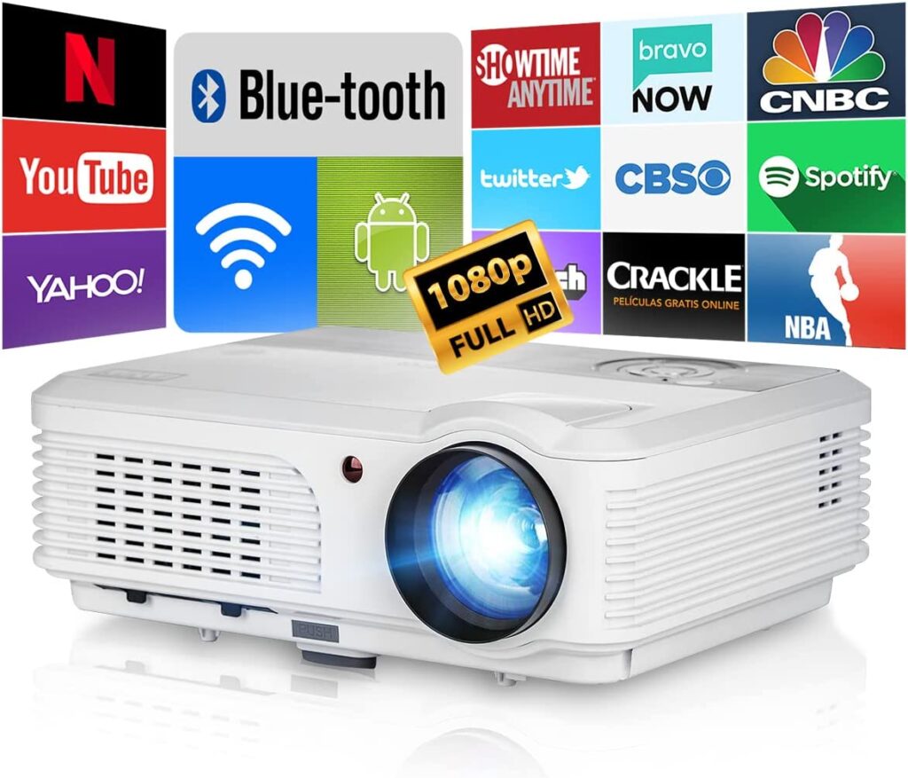 EUG 1080P WiFi Projector Review Android Full HD Movie Projector Home Cinema with Bluetooth