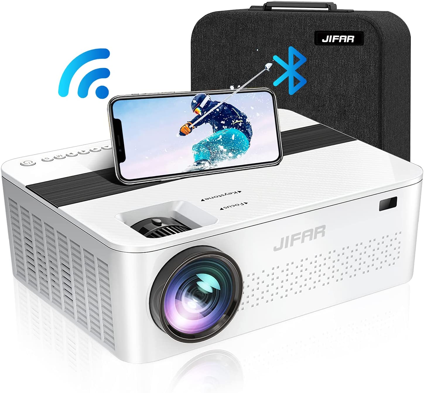 Jifar HD 1080P 5G WiFi Bluetooth Projector