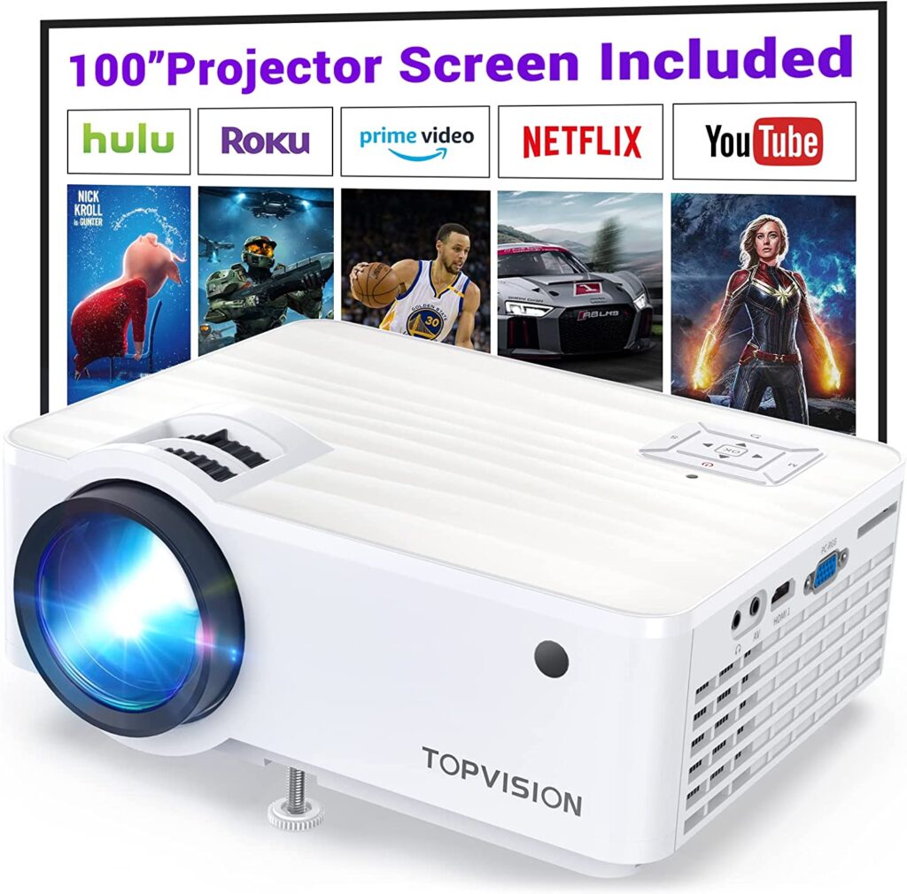 TOPVISION 7500L Portable Projector Review Pros & Cons