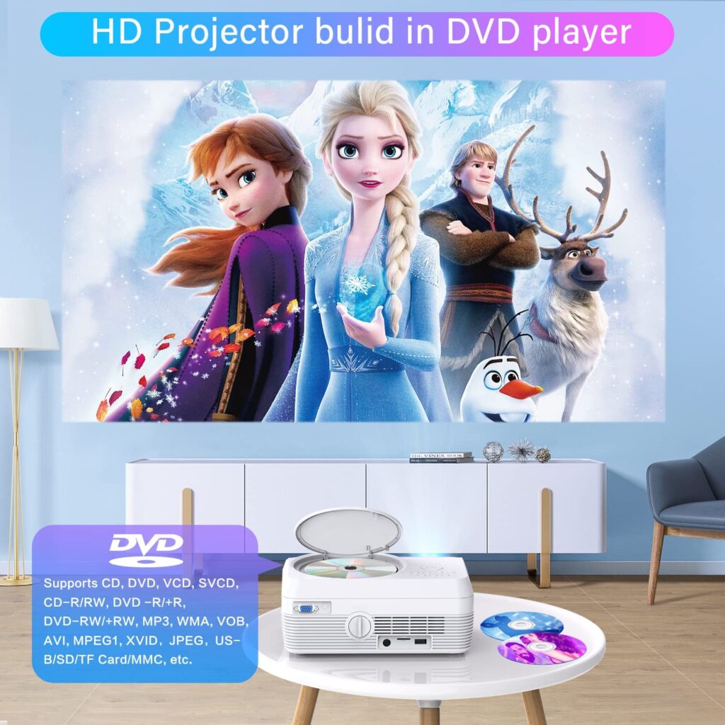 hd projector built-in dvd player