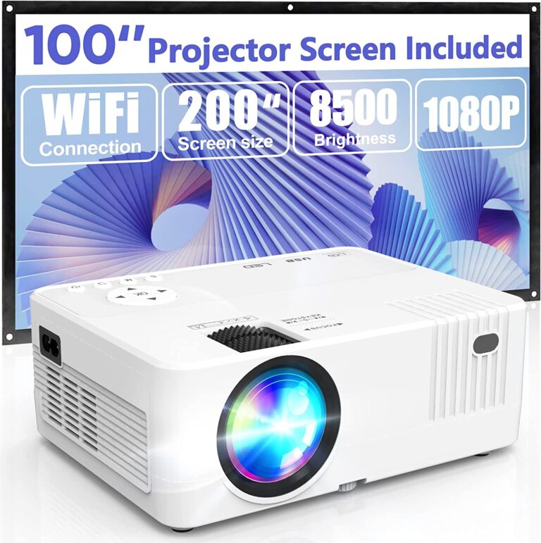 TMY Mini WiFi Projector 8500 Lumen, 1080P FHD Supported Portable