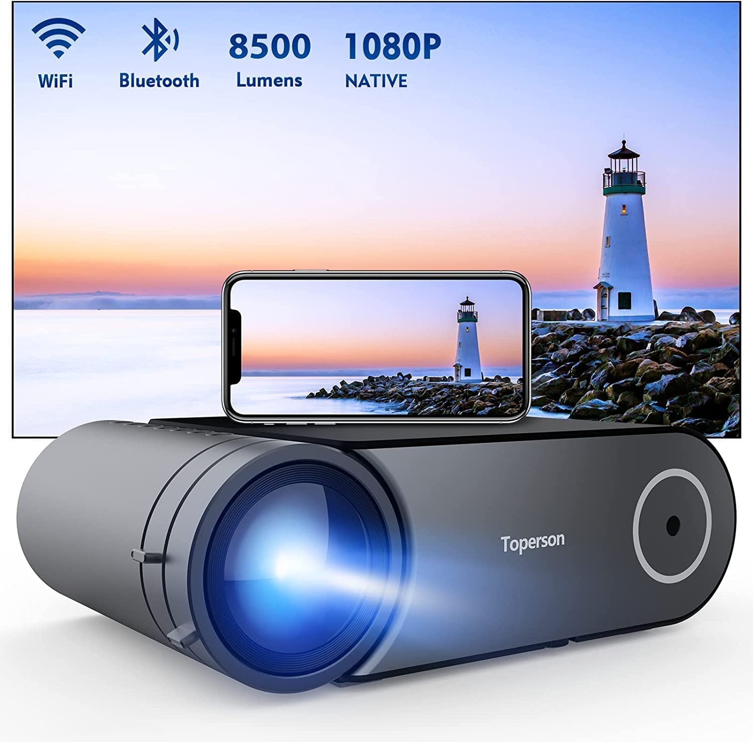 Toperson T421 Review, Pros & Cons - 8500 Lumens WiFi Projector