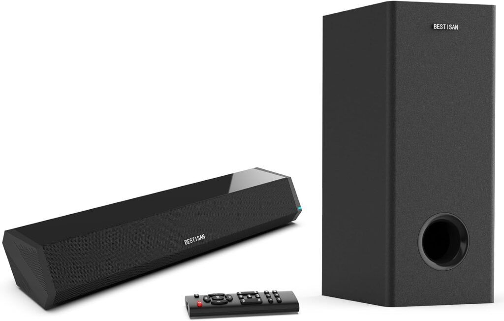 BESTISAN Sound Bars for TV with Subwoofer