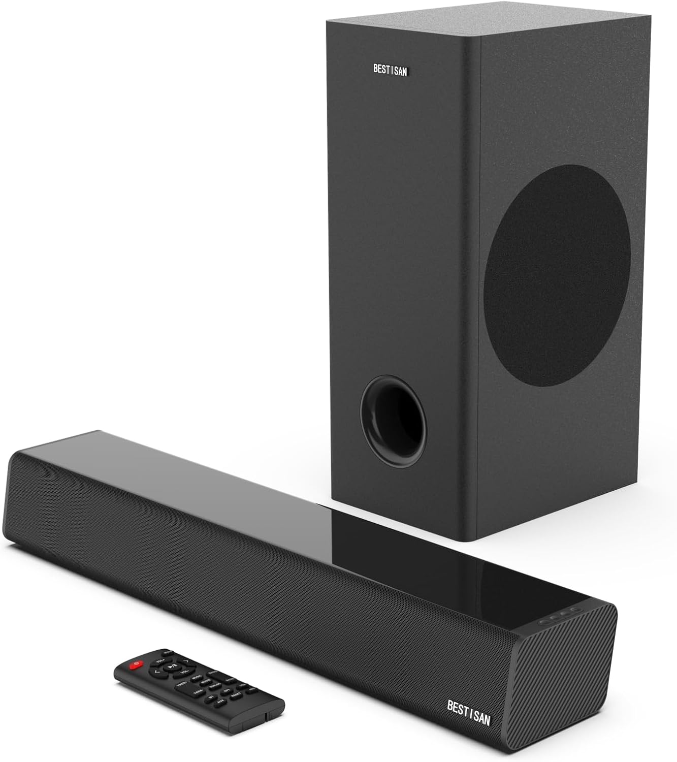 BESTISAN Sound Bar with Subwoofer