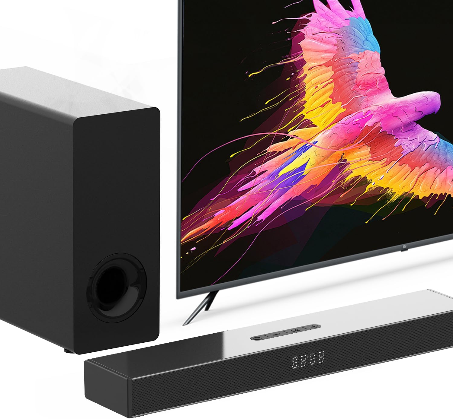 Sound Bars for TV 15 inch Slim Soundbar for TV with Subwoofer